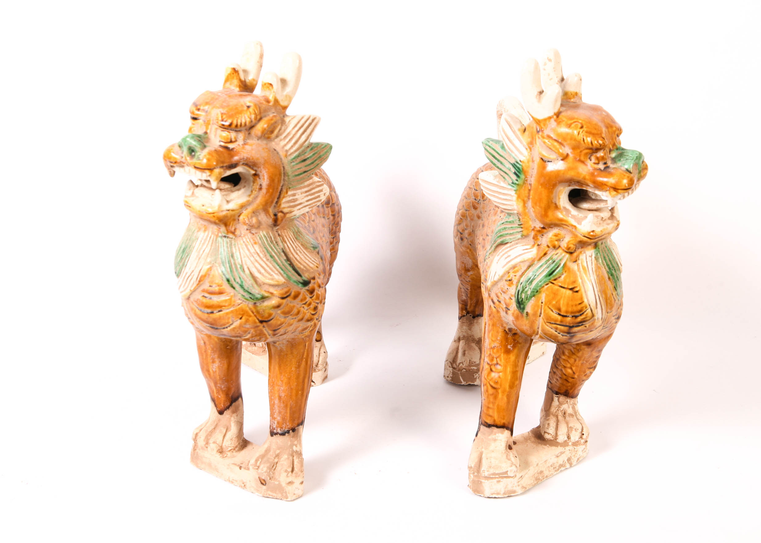 Sancai-Glazed Foo Guardians