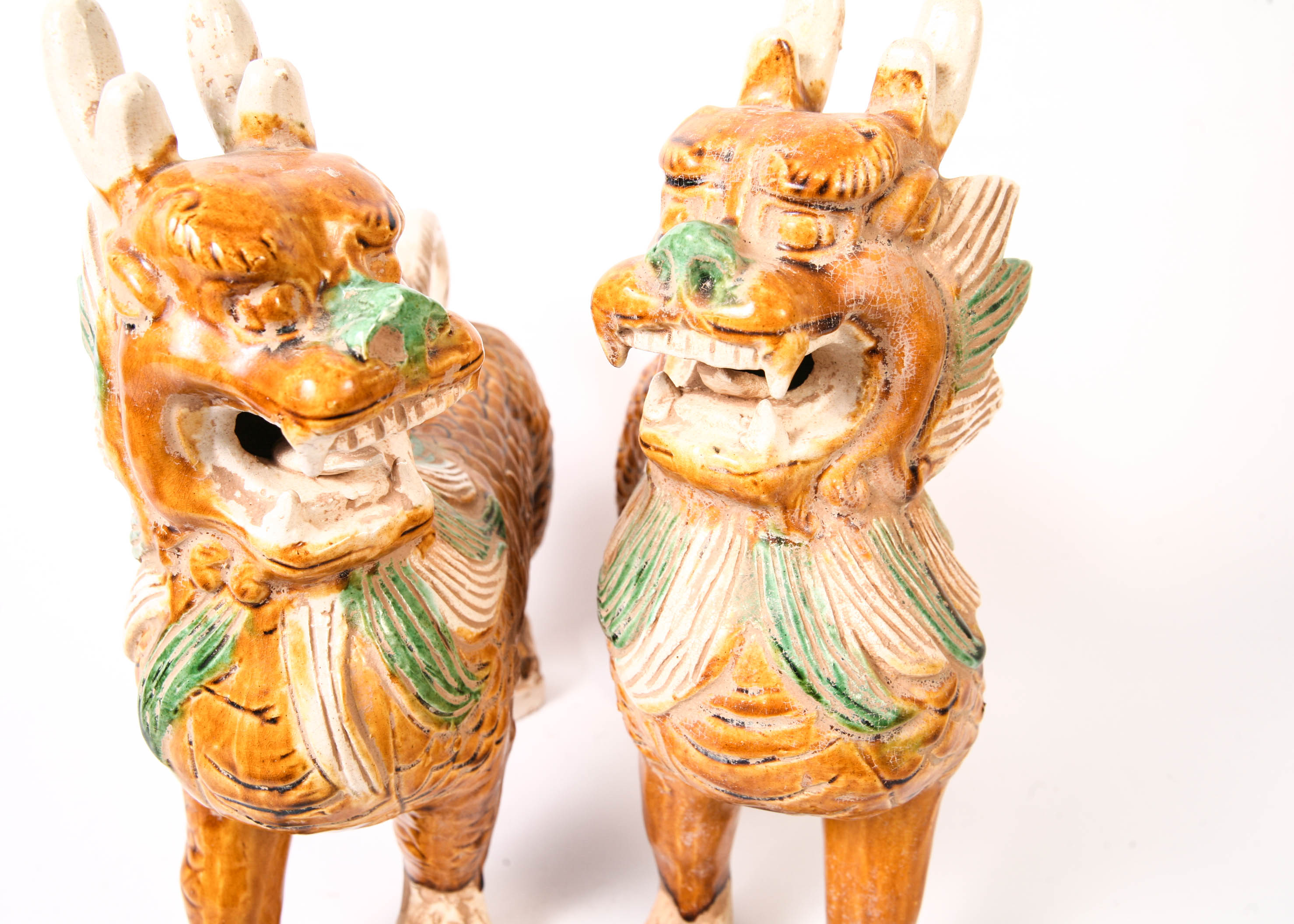 Sancai-Glazed Foo Guardians