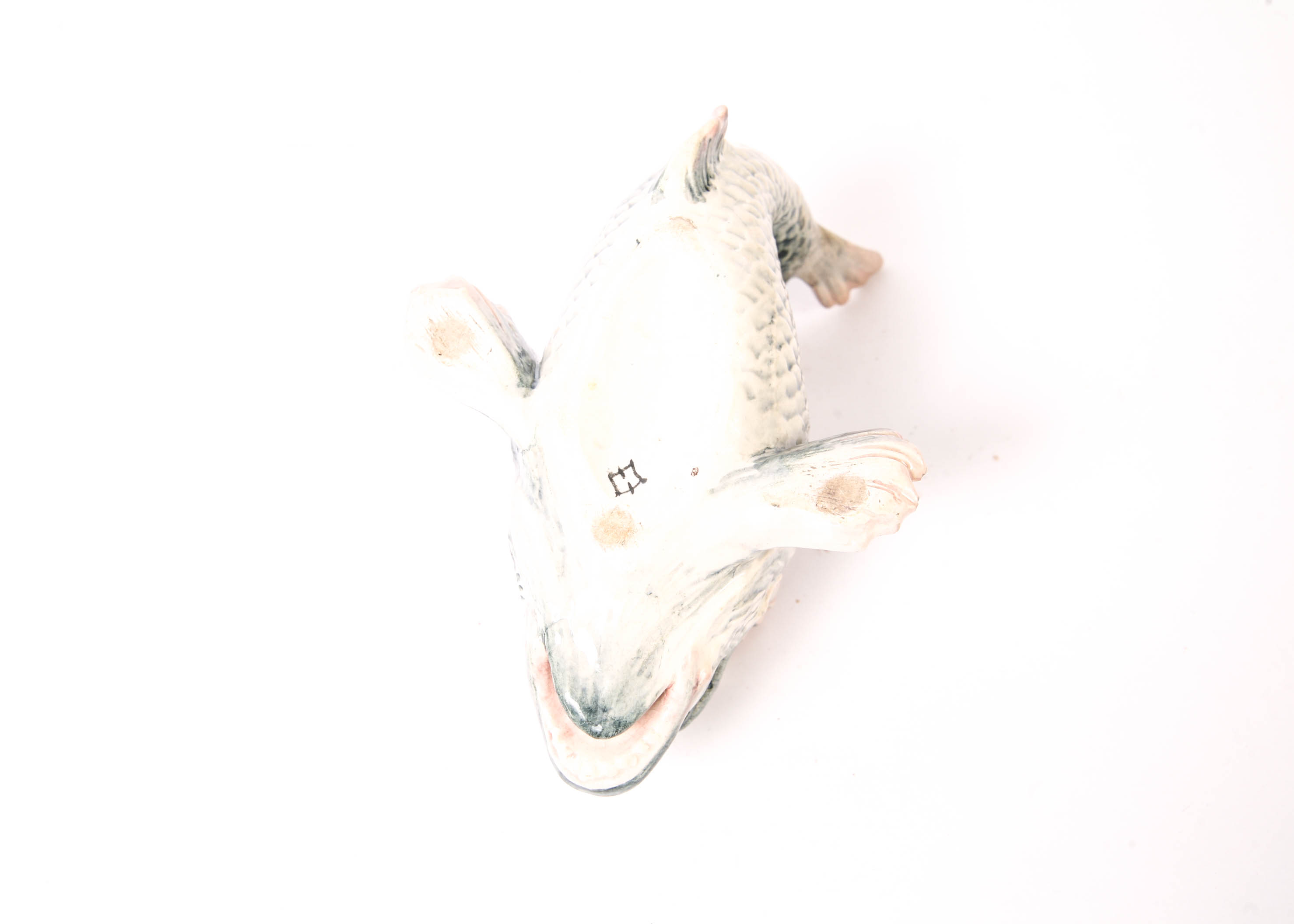 Antique Five-Lille French Austrian Majolica Caviar Dish c 1890