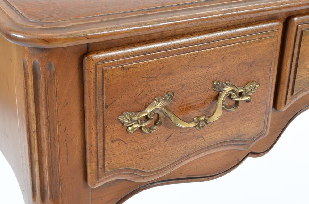 Davis Cabinet Company Walnut Vanity Desk and Swivel Chair