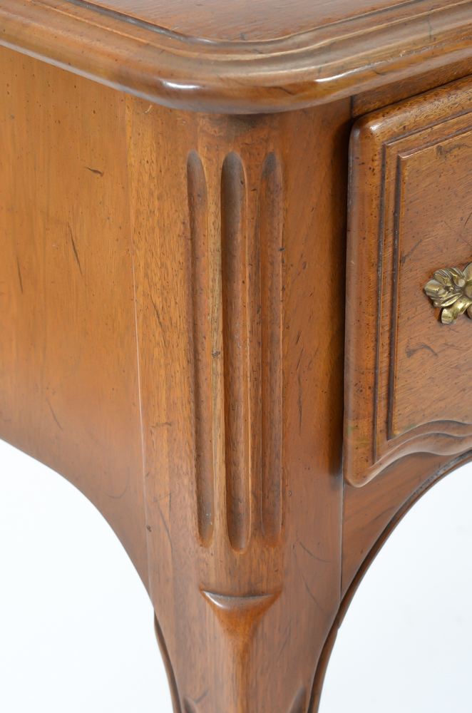 Davis Cabinet Company Walnut Vanity Desk and Swivel Chair
