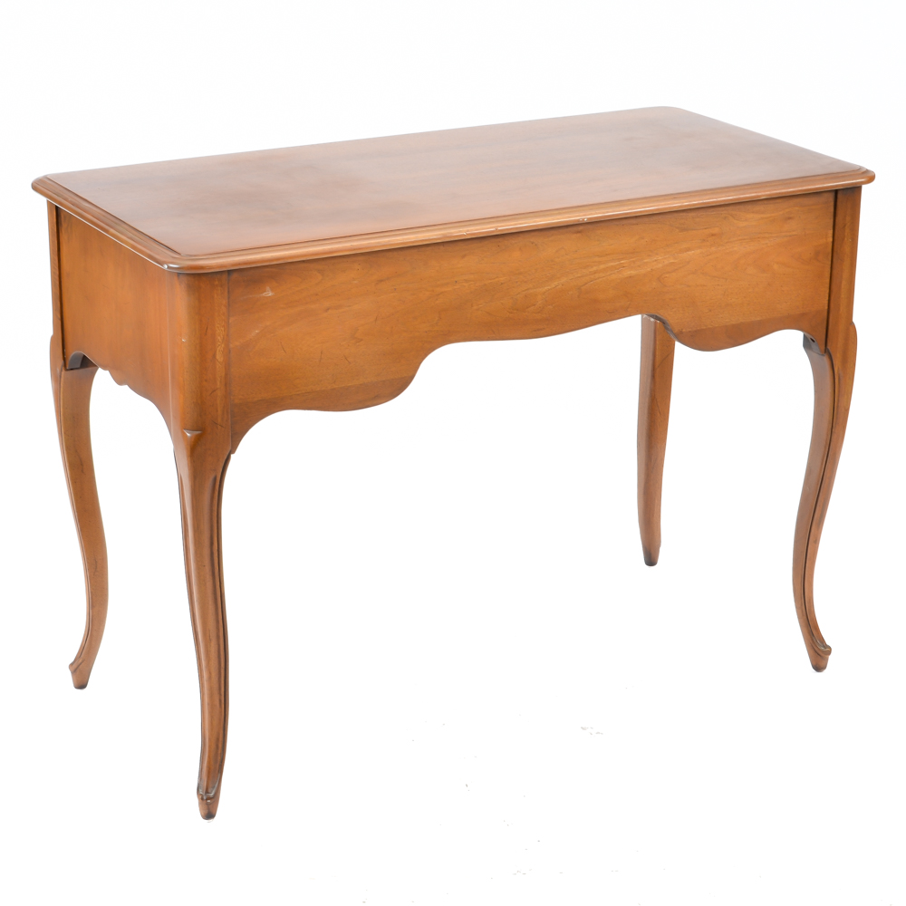 Davis Cabinet Company Walnut Vanity Desk and Swivel Chair