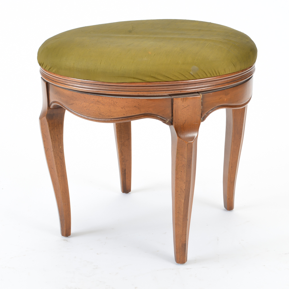Davis Cabinet Company Walnut Vanity Desk and Swivel Chair