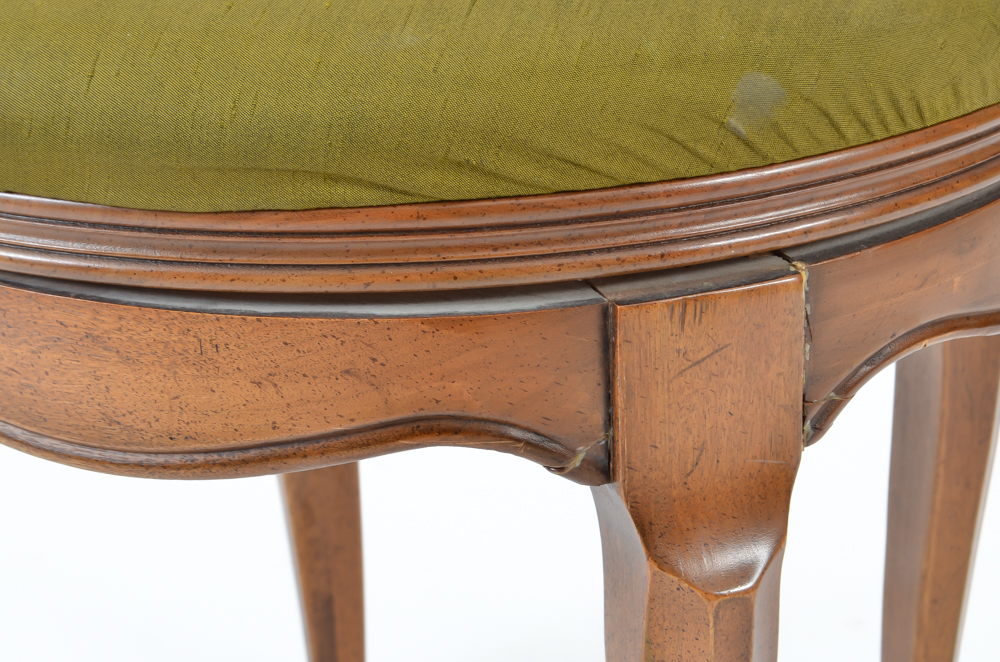 Davis Cabinet Company Walnut Vanity Desk and Swivel Chair