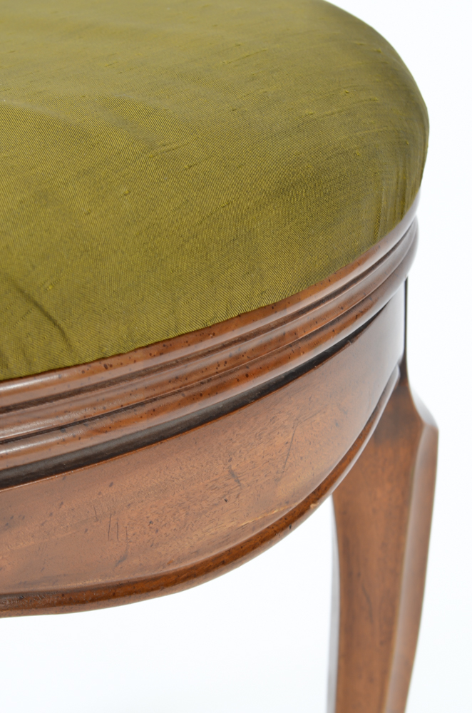 Davis Cabinet Company Walnut Vanity Desk and Swivel Chair