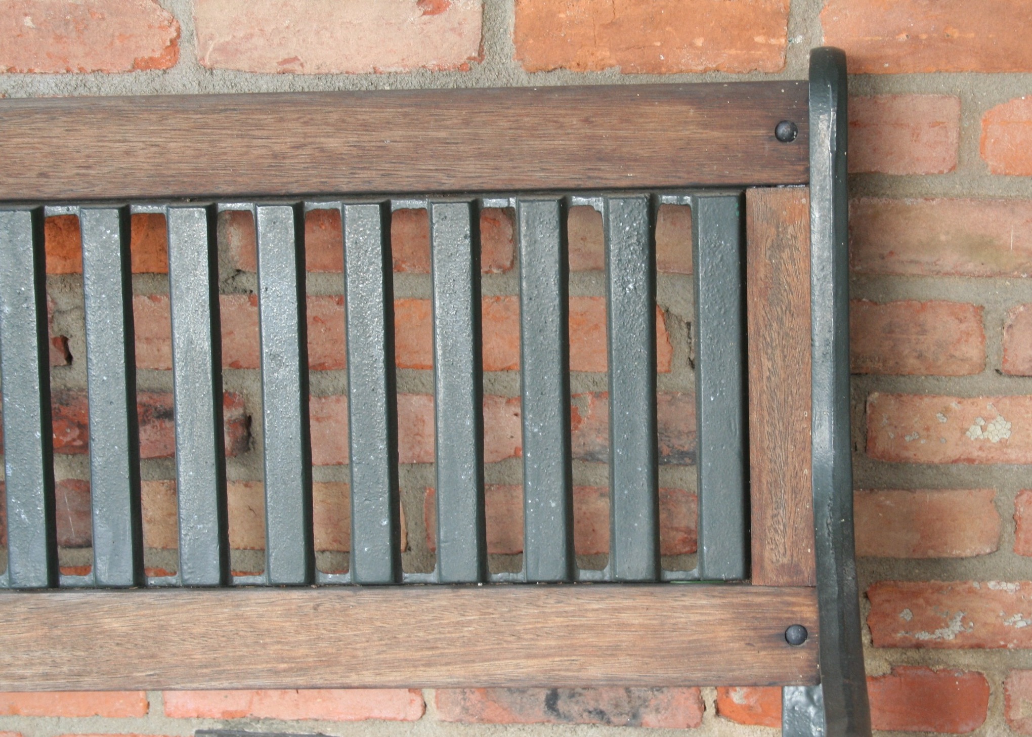 Cast Iron and Wood Park Bench