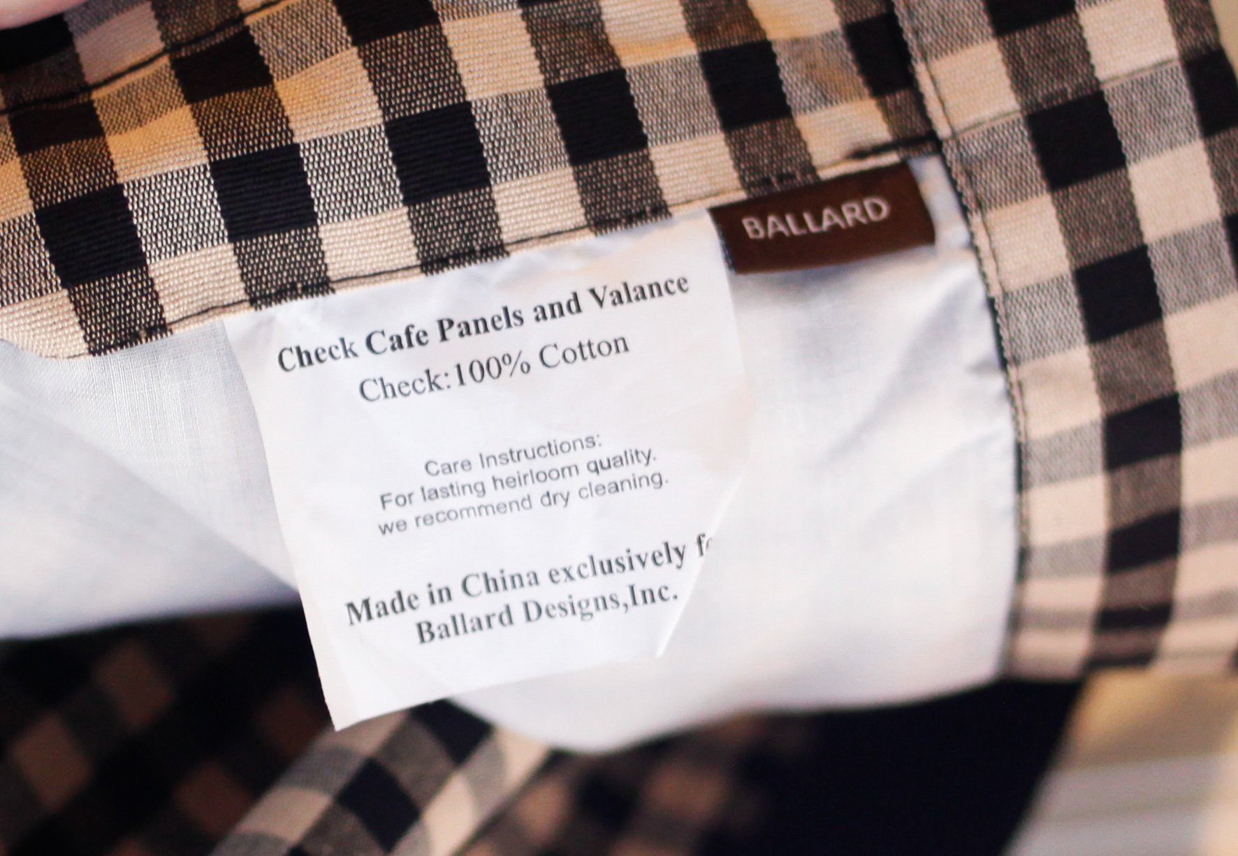 Four Panels of Ballard Designs Curtains