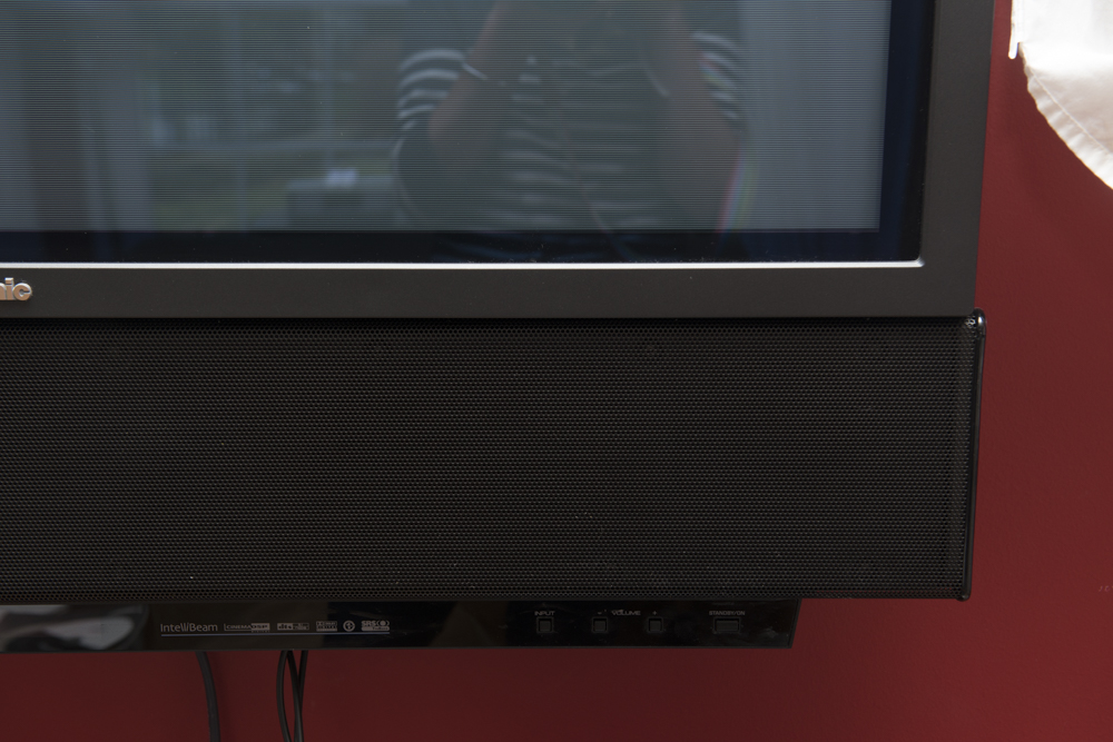 Panasonic Television And Yamaha Soundbar