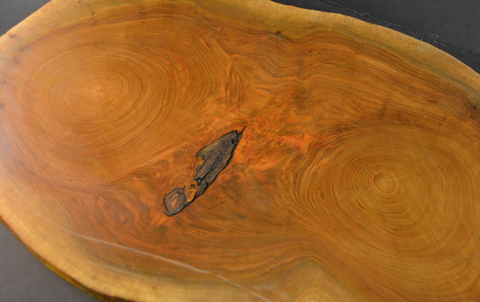 Acrylic Arch Light On A Sliced Walnut Display Slab