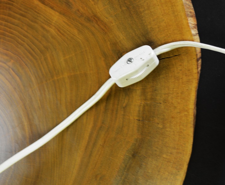 Acrylic Arch Light On A Sliced Walnut Display Slab