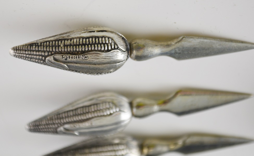 Twenty Four Vintage Sterling Corn-On-The-Cob Spears