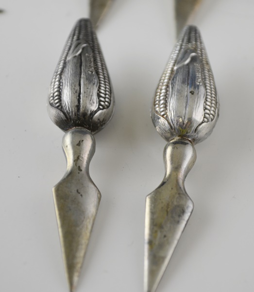 Twenty Four Vintage Sterling Corn-On-The-Cob Spears