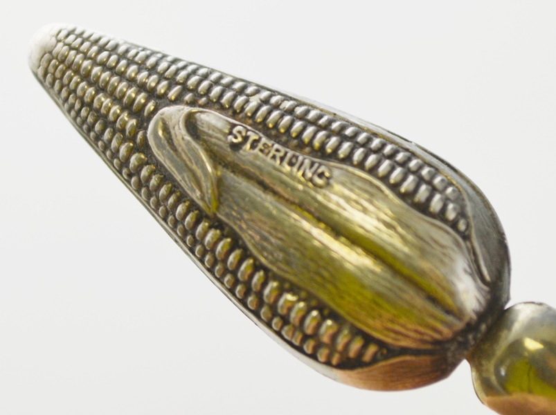 Twenty Four Vintage Sterling Corn-On-The-Cob Spears