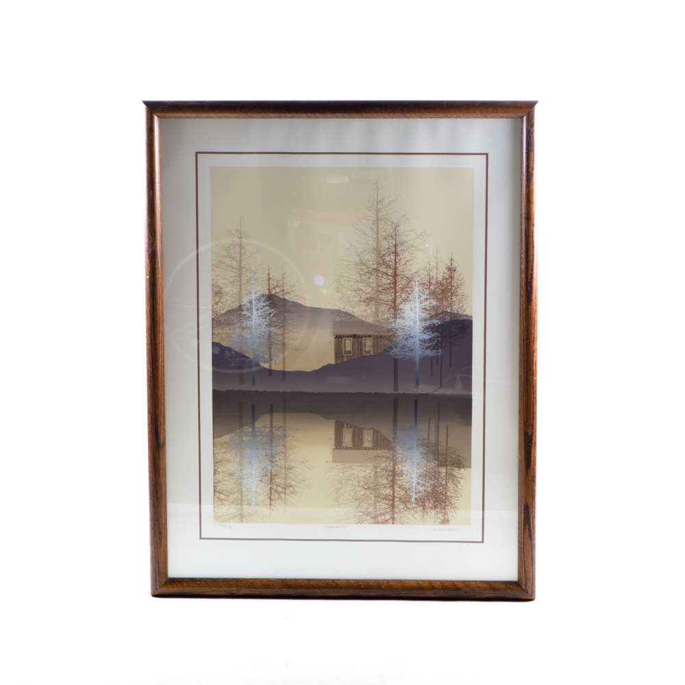 "Serenity" Signed, Numbered James Hagen Framed Serigraph