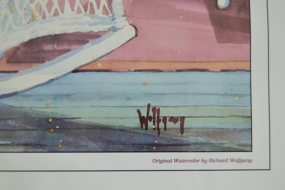 Six Framed Mackinac Island Posters