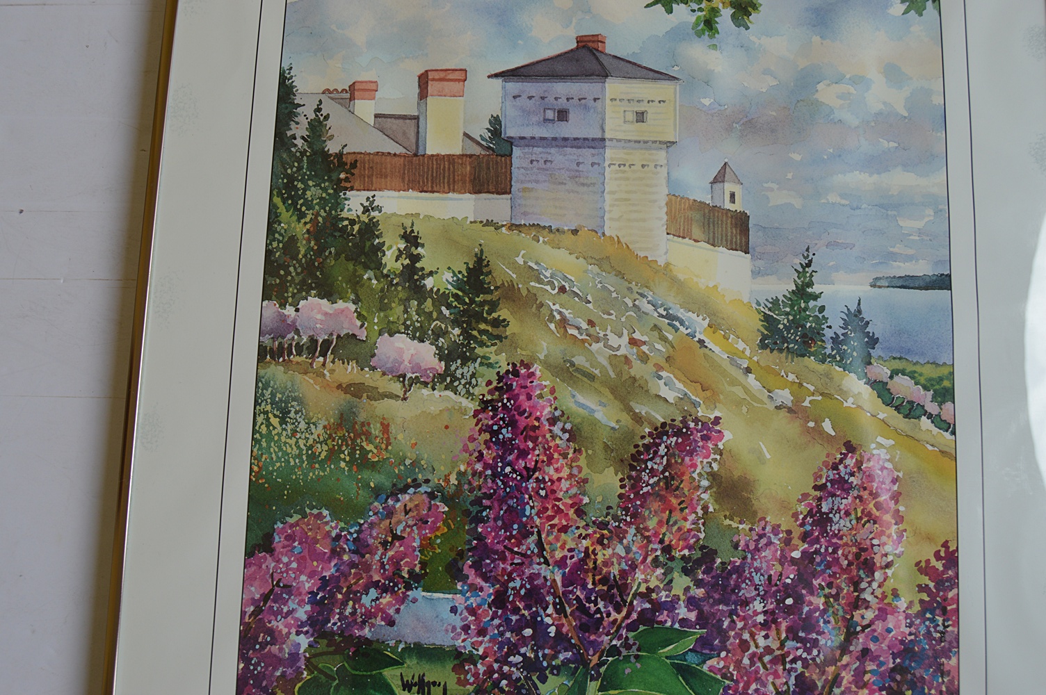 Six Framed Mackinac Island Posters