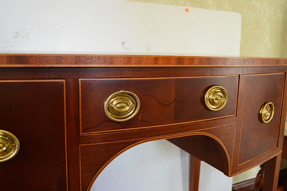 The Bartley Collection Mahogany George III Bowfront Sideboard