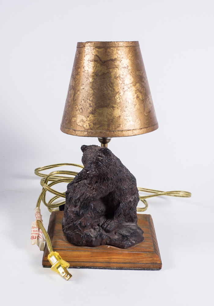 Clock and Bear Home Decor