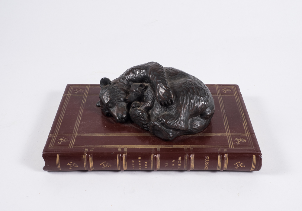 Clock and Bear Home Decor