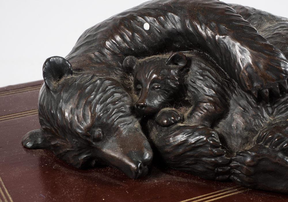 Clock and Bear Home Decor