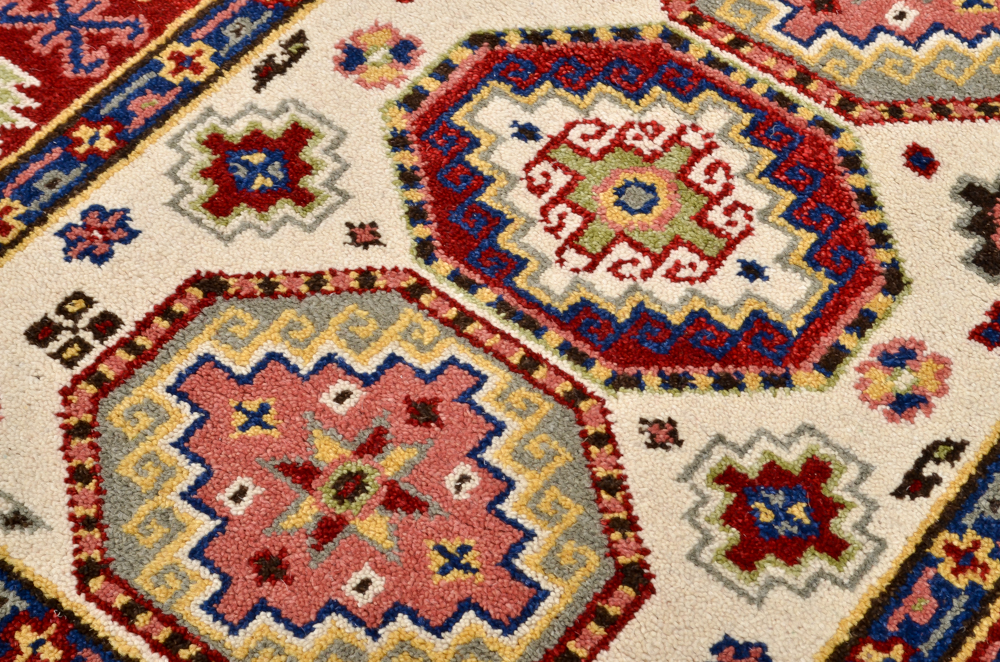 Hand Woven Wool Indian Kazak Style Rug