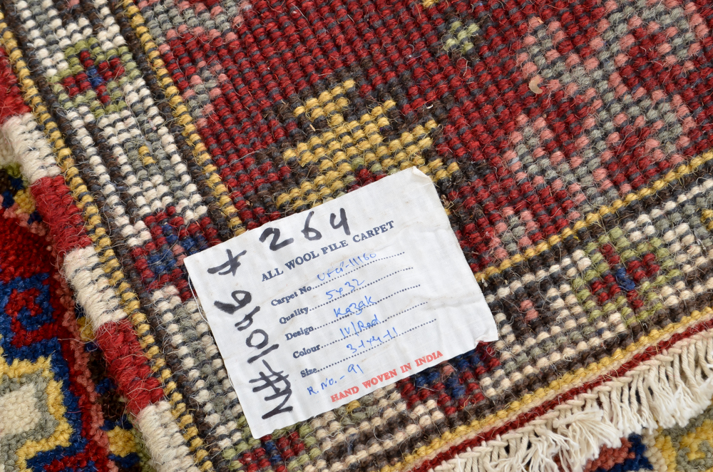 Hand Woven Wool Indian Kazak Style Rug