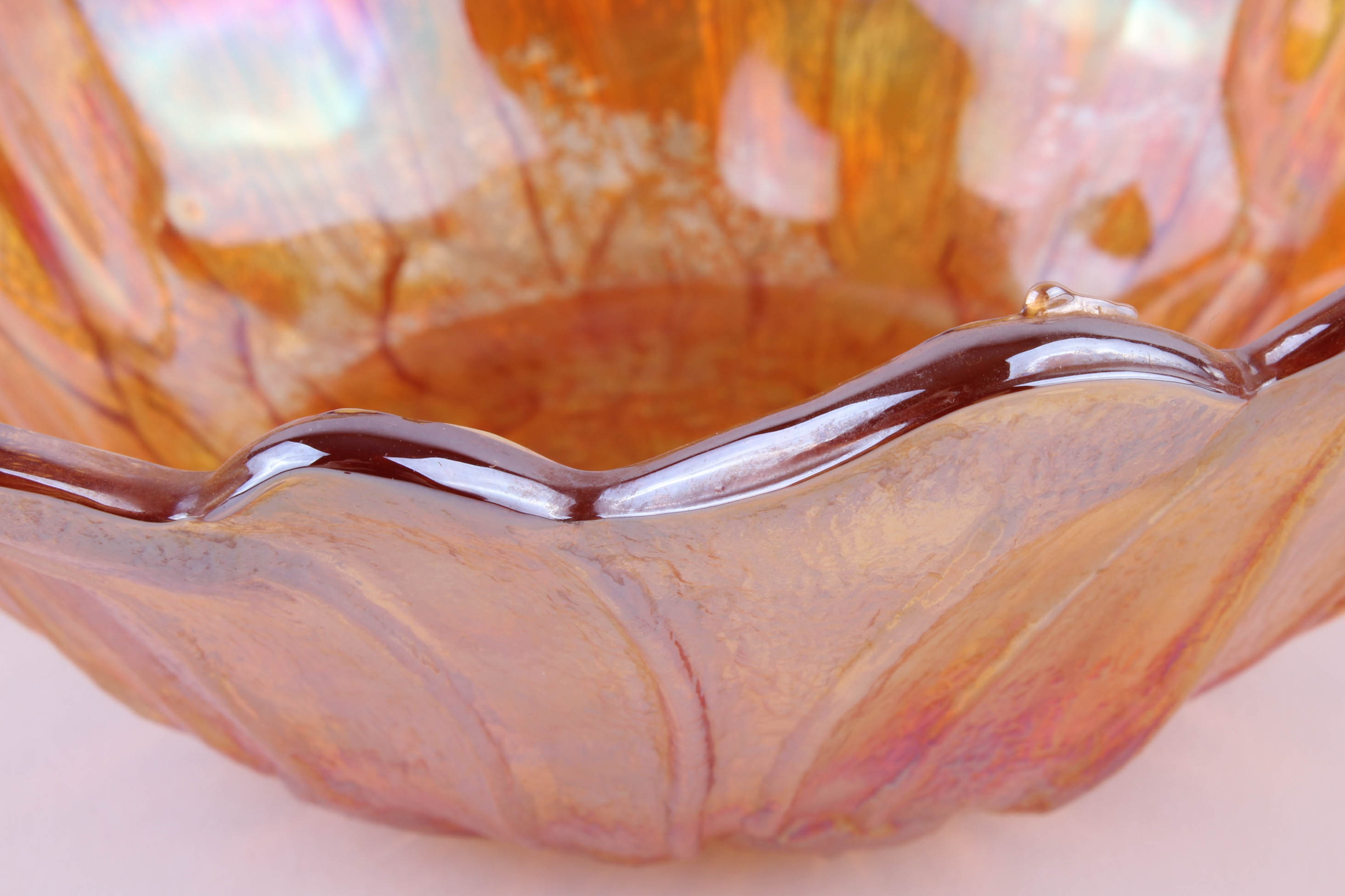 Orange Carnival Glass