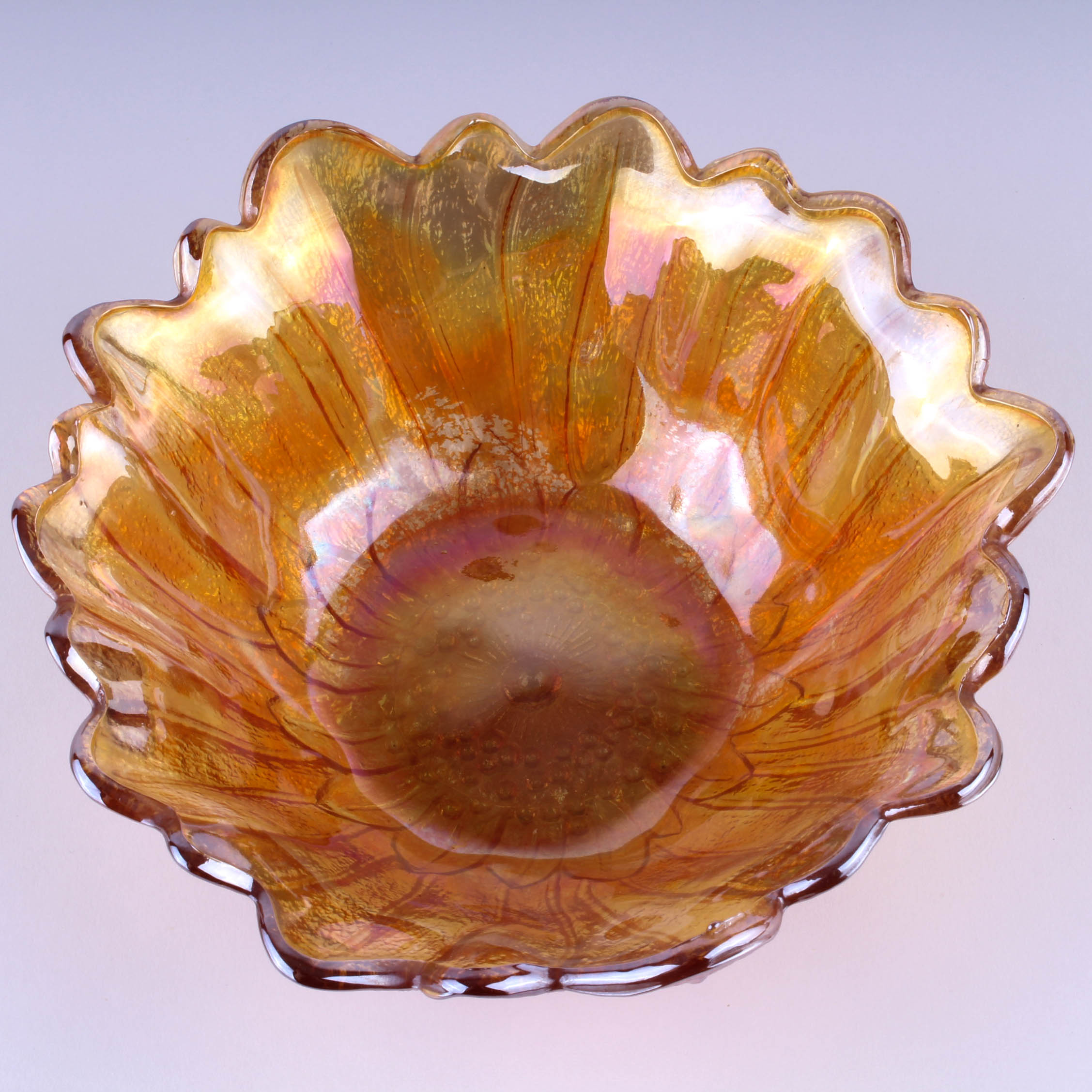 Orange Carnival Glass