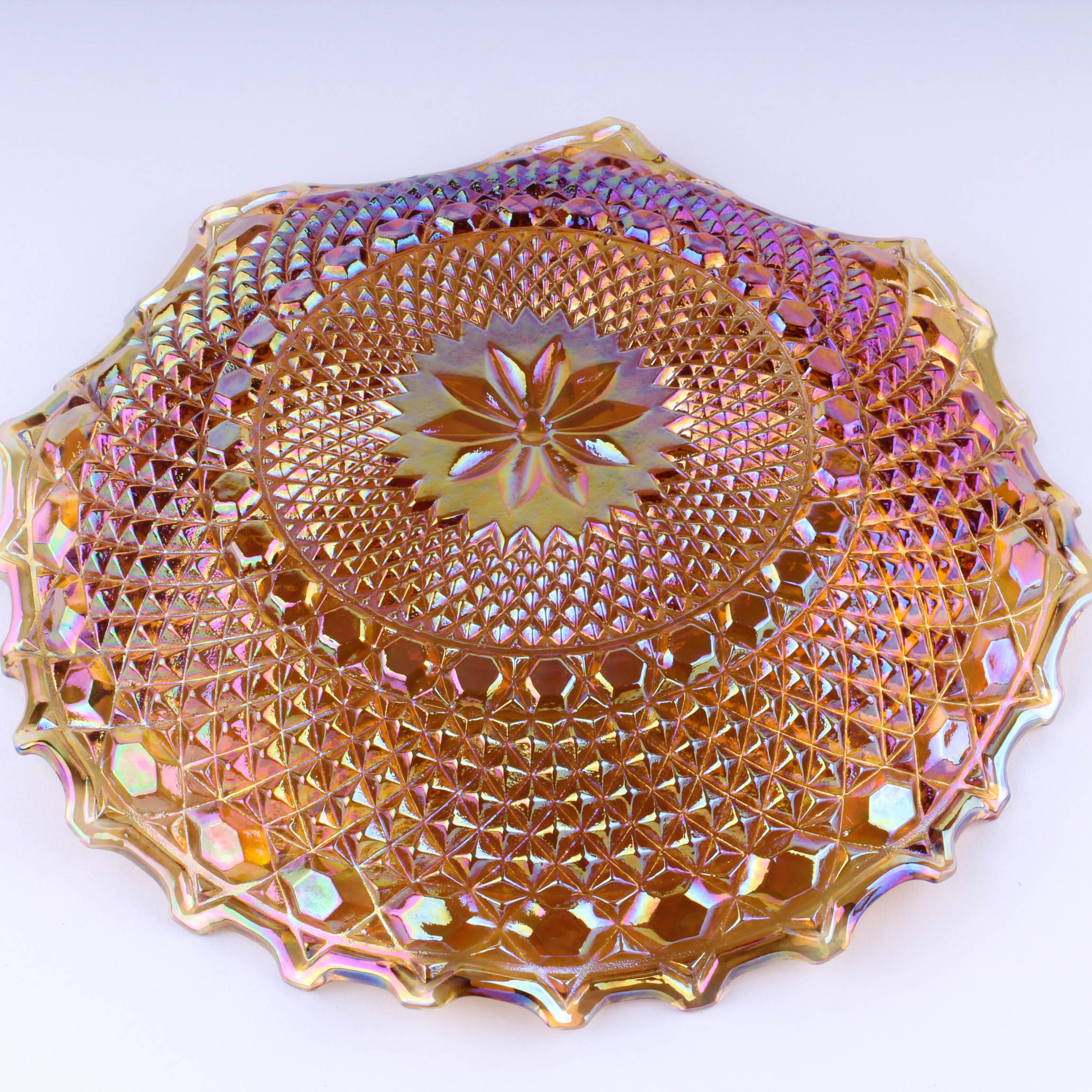 Orange Carnival Glass