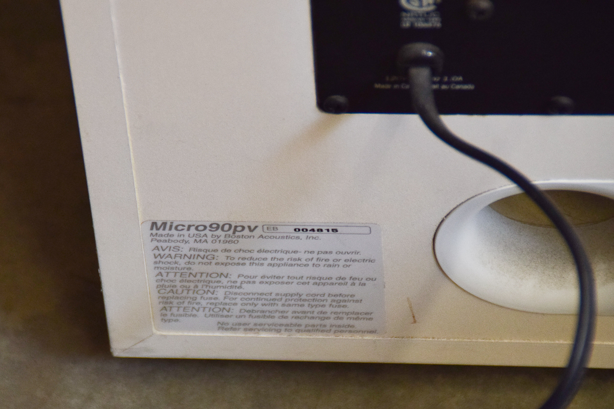 Pair of Boston Acoustic Micro 90PV Subwoofers