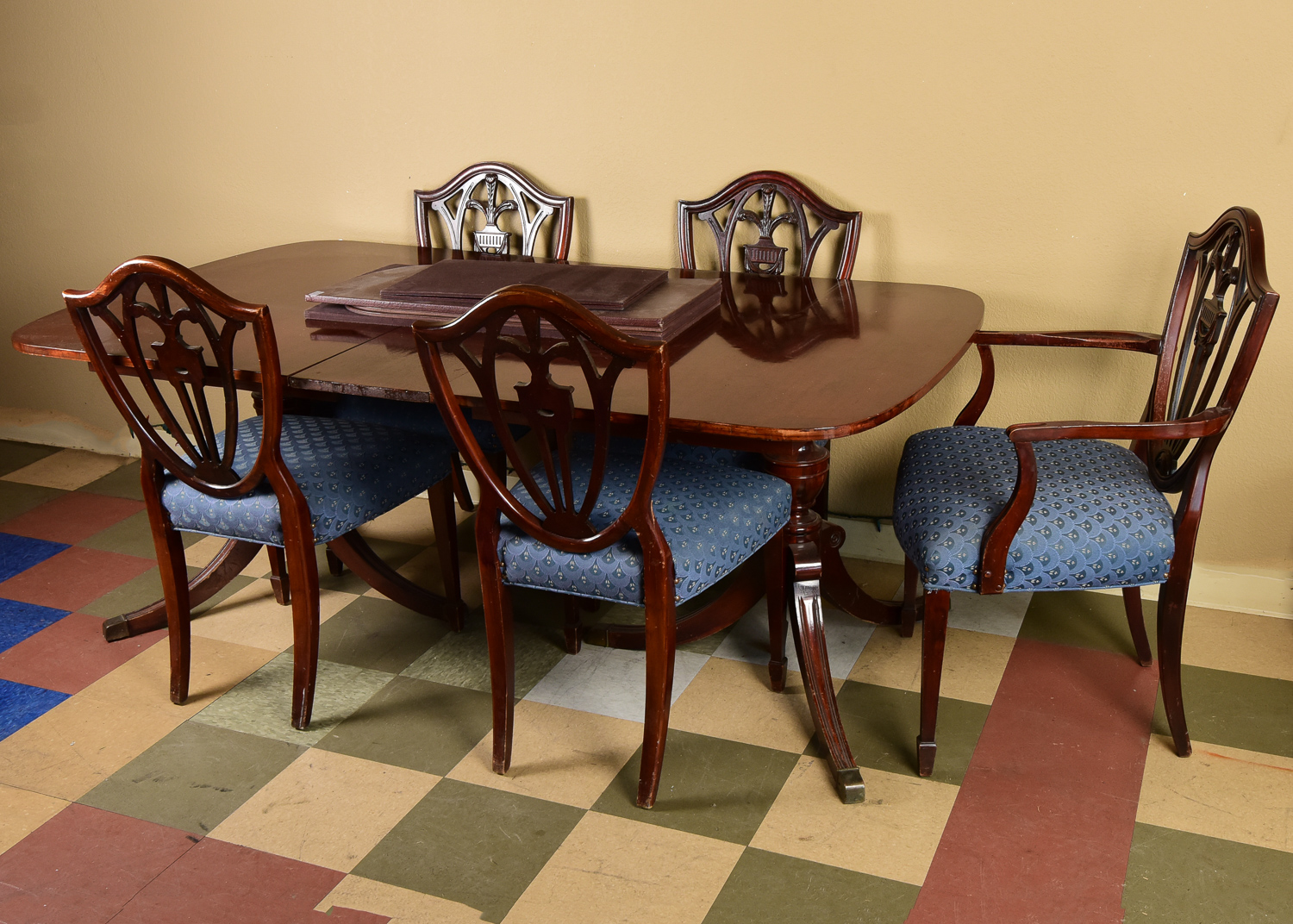 Sheraton Style Dining Table and Chairs