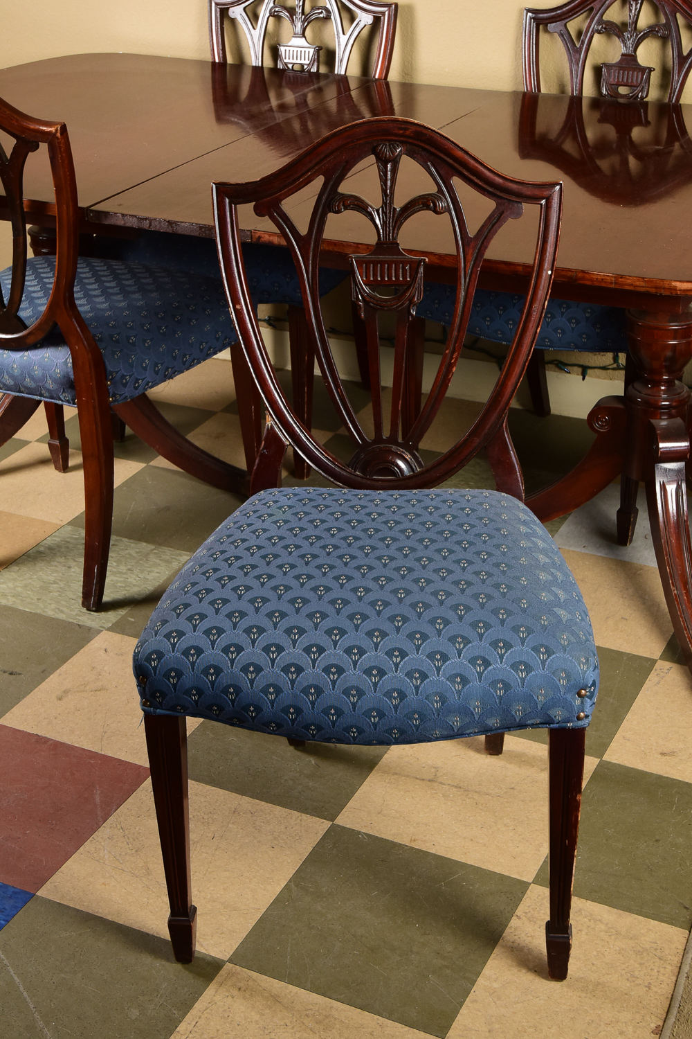 Sheraton Style Dining Table and Chairs