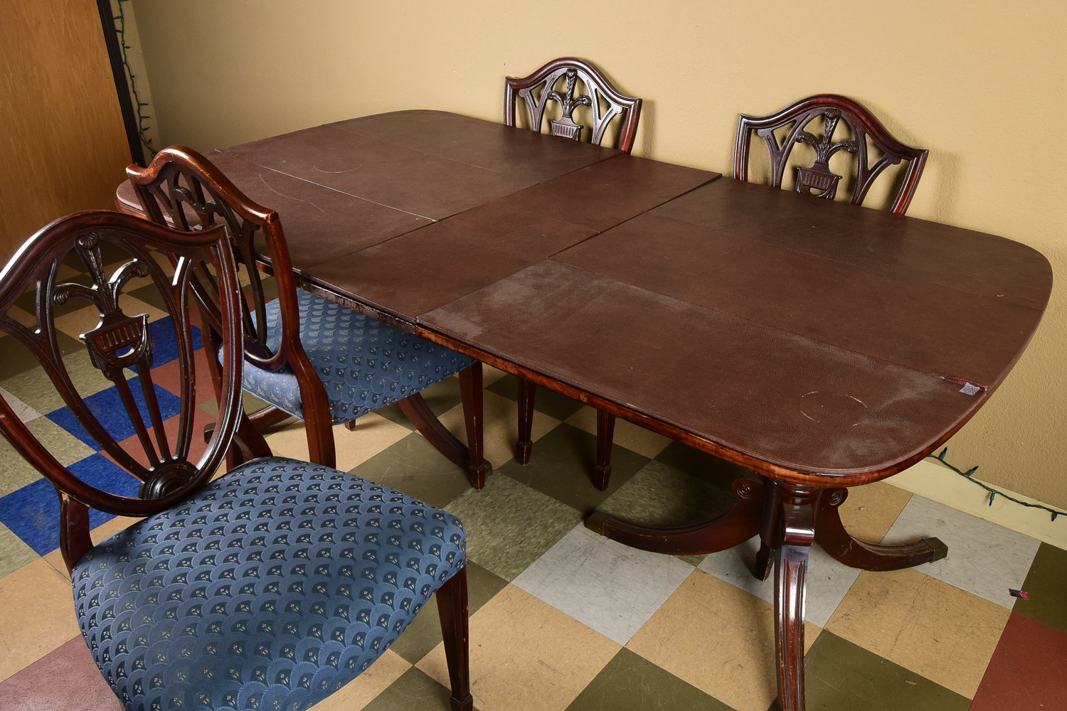 Sheraton Style Dining Table and Chairs