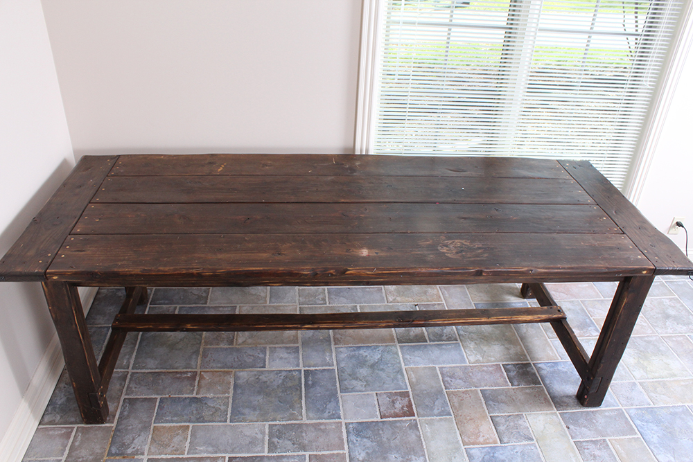 Handmade Tea-Stained Pine Farm Table