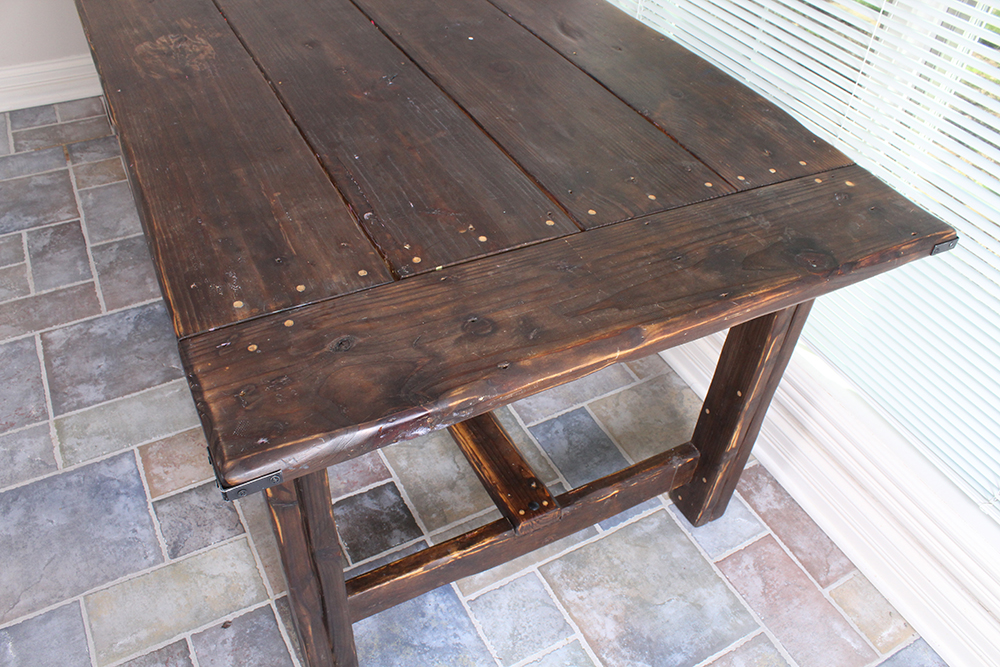 Handmade Tea-Stained Pine Farm Table