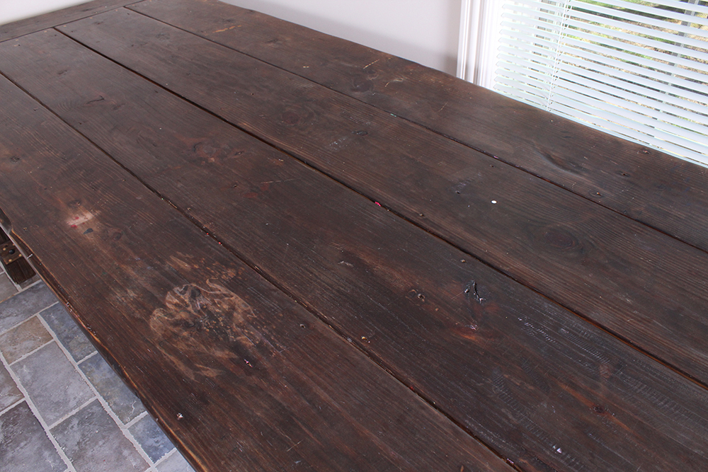 Handmade Tea-Stained Pine Farm Table