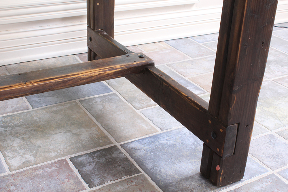 Handmade Tea-Stained Pine Farm Table