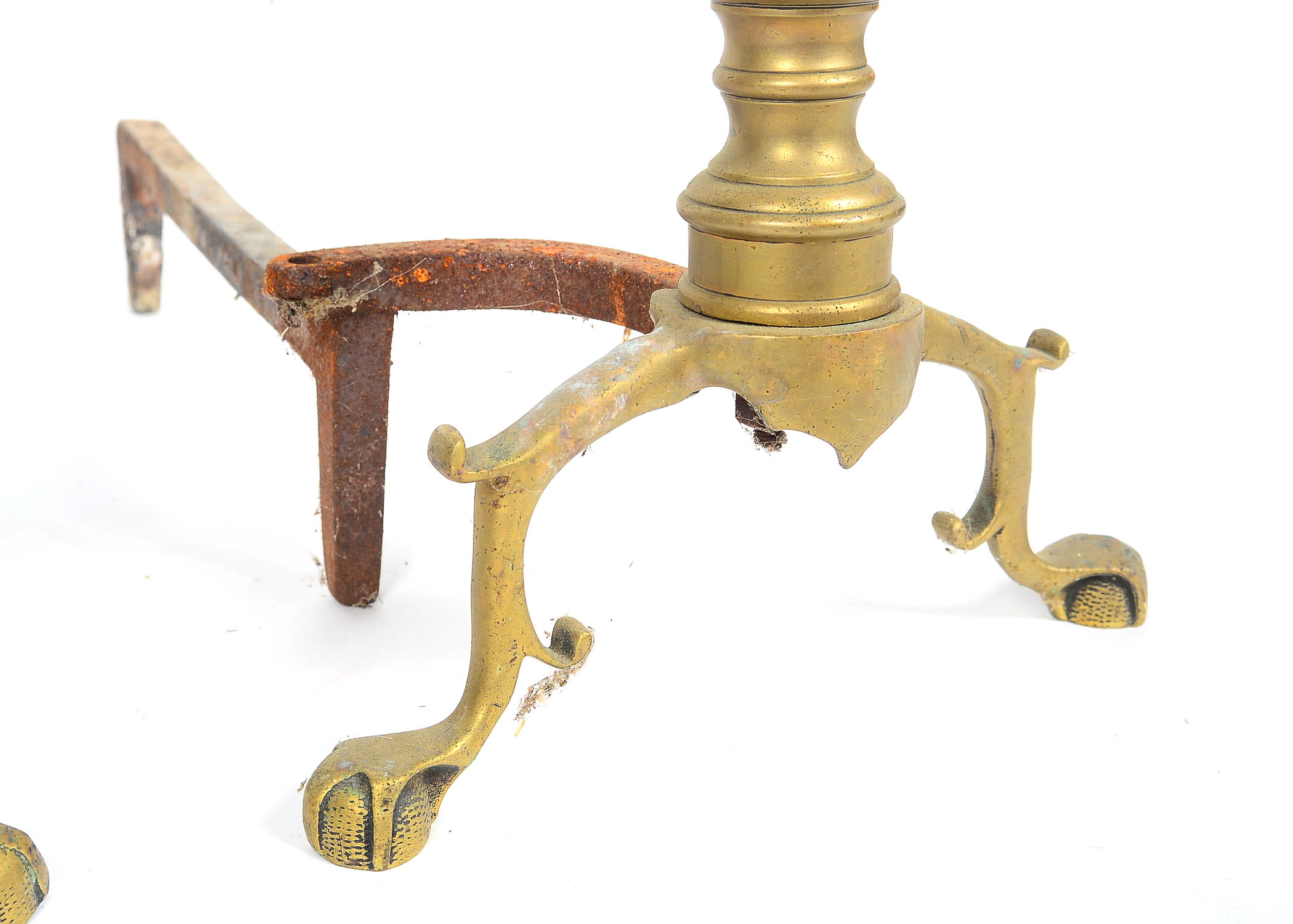 Pair of Brass Andirons