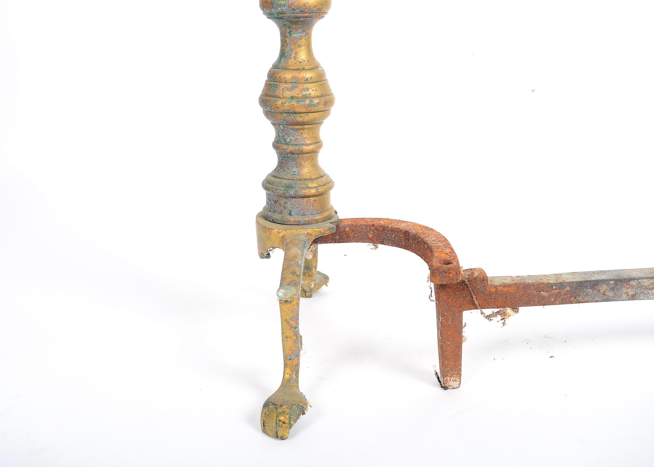 Pair of Brass Andirons