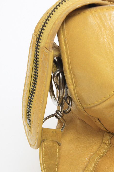 Balenciaga Twiggy Yellow Leather Handbag