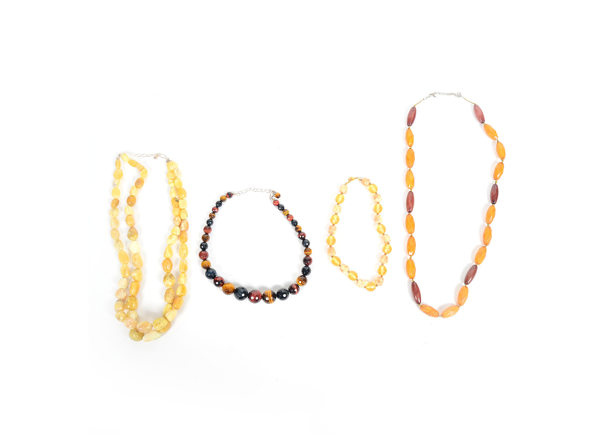 Collection of Four Stone Necklaces