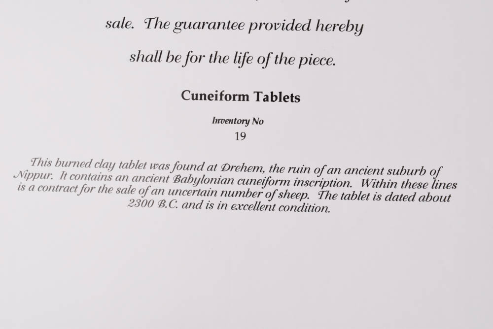 Ancient Sumerian Cuneiform Tablet