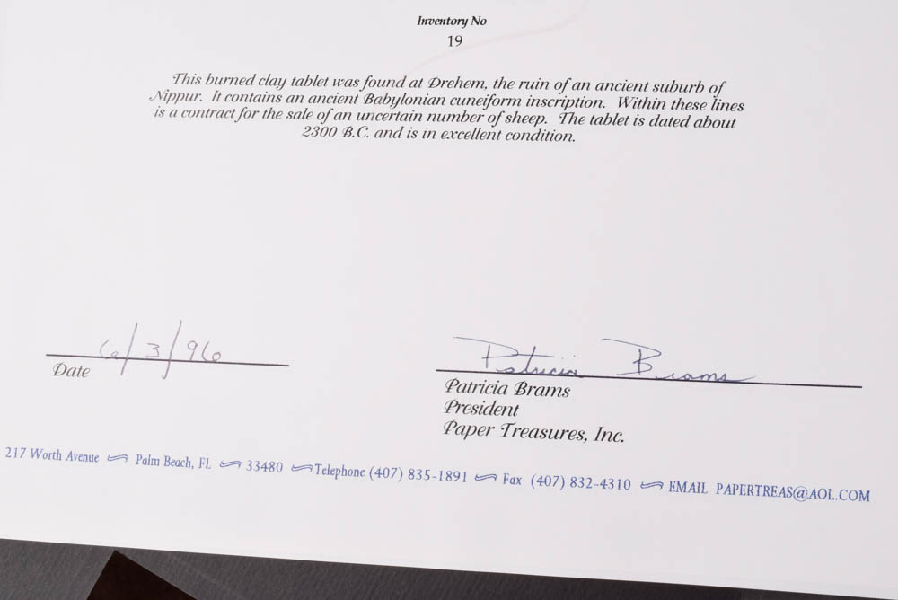 Ancient Sumerian Cuneiform Tablet