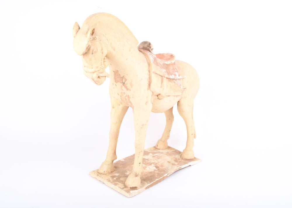 c.1850 Chinese Ceramic Horse Sculpture