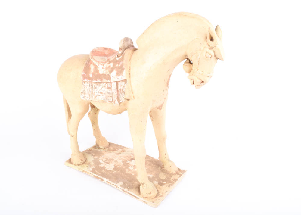 c.1850 Chinese Ceramic Horse Sculpture