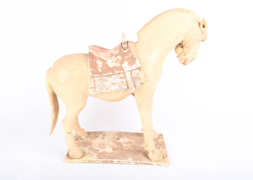 c.1850 Chinese Ceramic Horse Sculpture