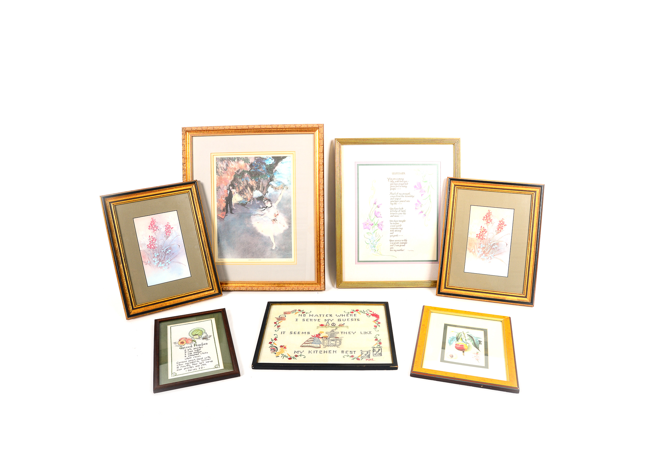 Collection of Framed Needlepoints and Prints