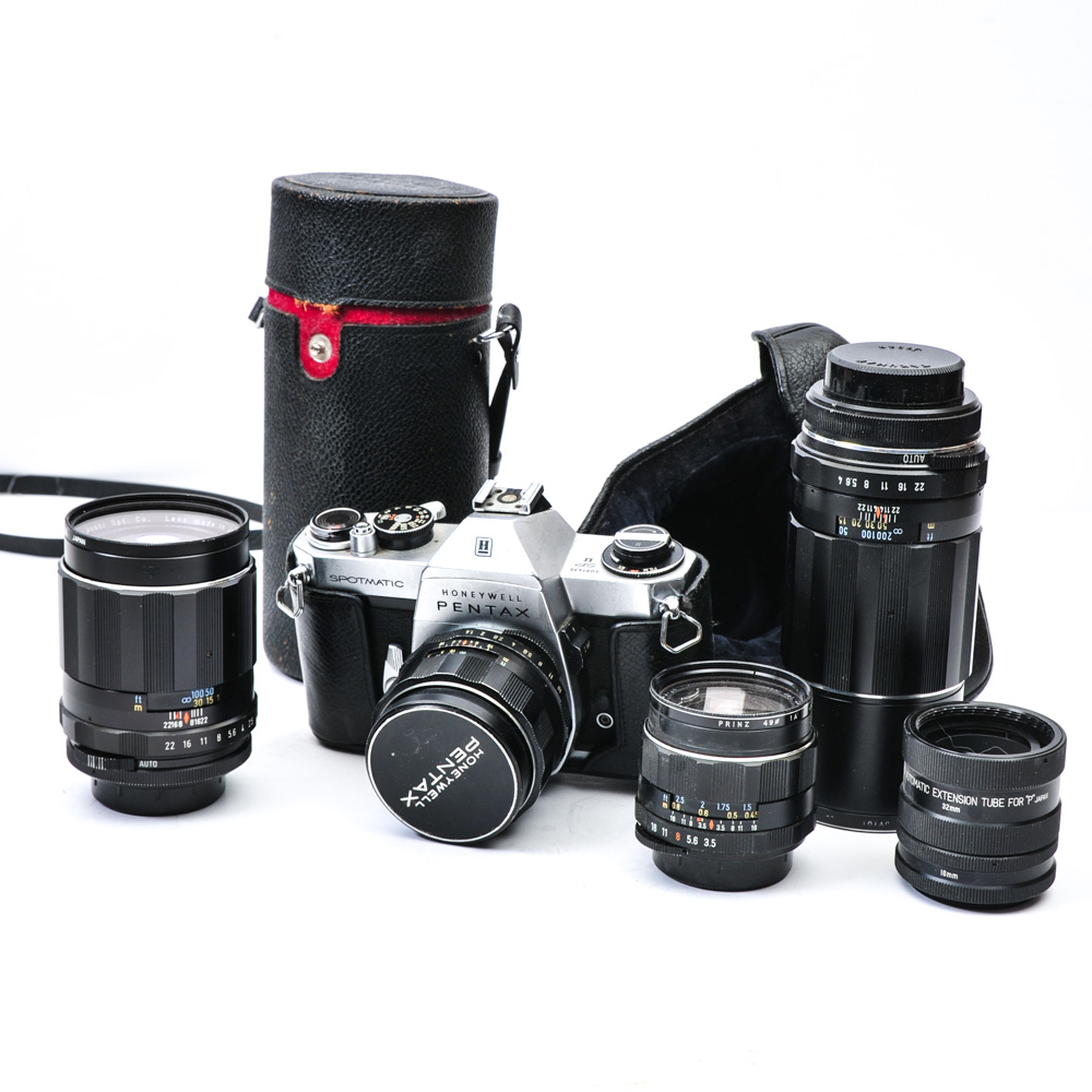 Vintage Honeywell Pentax Camera and Lenses