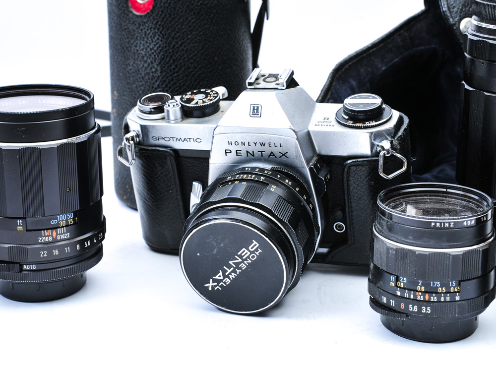 Vintage Honeywell Pentax Camera and Lenses