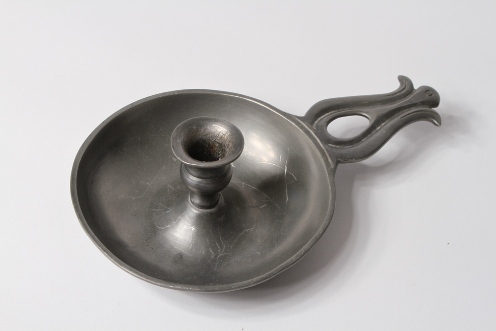 Pewter Chamberstick Candle Holders